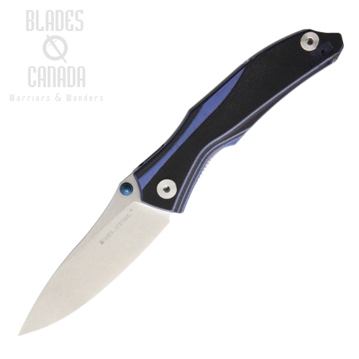 Real Steel E802 Horus Folding Knife, 14C28N Sandvik SW, G10 Black/Blue, RS7432